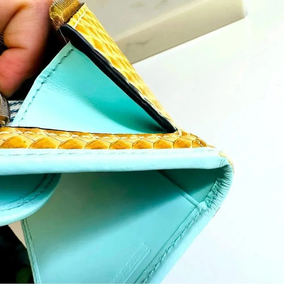 Rare Dooney & Bourke Leather Straw Large Continental Wallet - Picture 8 of 10